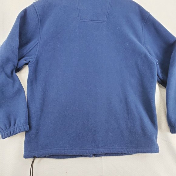 IZOD Jacket Men's Full Zip High Neck Long Sleeve Sweatshirt Fleece Pockets Blue - Picture 5 of 11